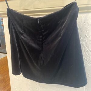 French Connection Black Velvet Mini Skirt